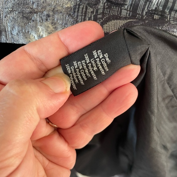 Elizabeth & James Gray Acid Wash Tie Dye Brocade Half Sleeve Blaze - Picture 9 of 9